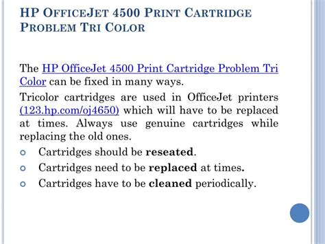 tricolor cartridge problem.